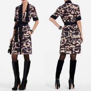 BCBGMaxZaria Plum Walena Silk Wrap Dress